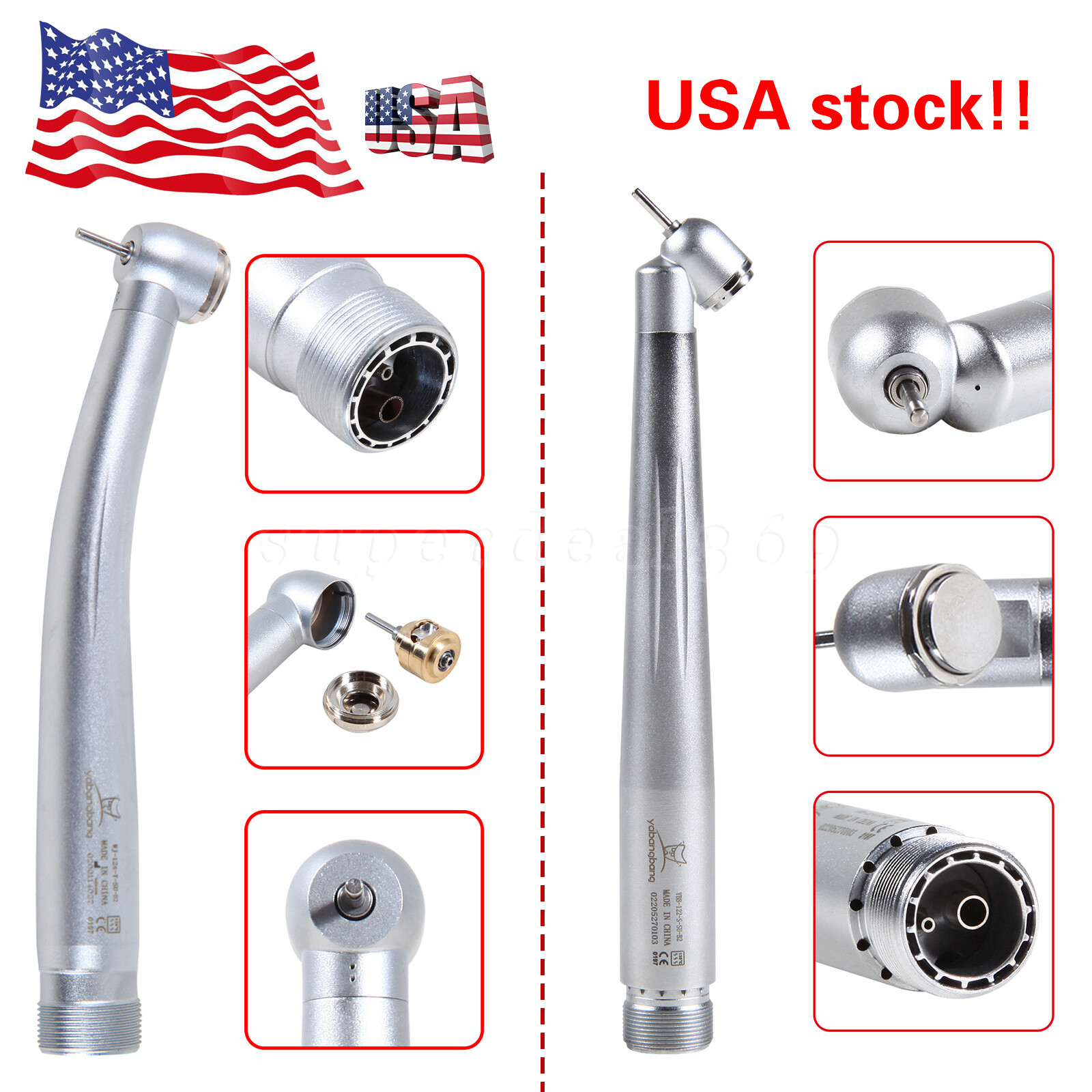 1/10PCS Dental 45° Degree /High Speed Turbine Handpiece 2/4H Fit NSK PANA-MAX MX