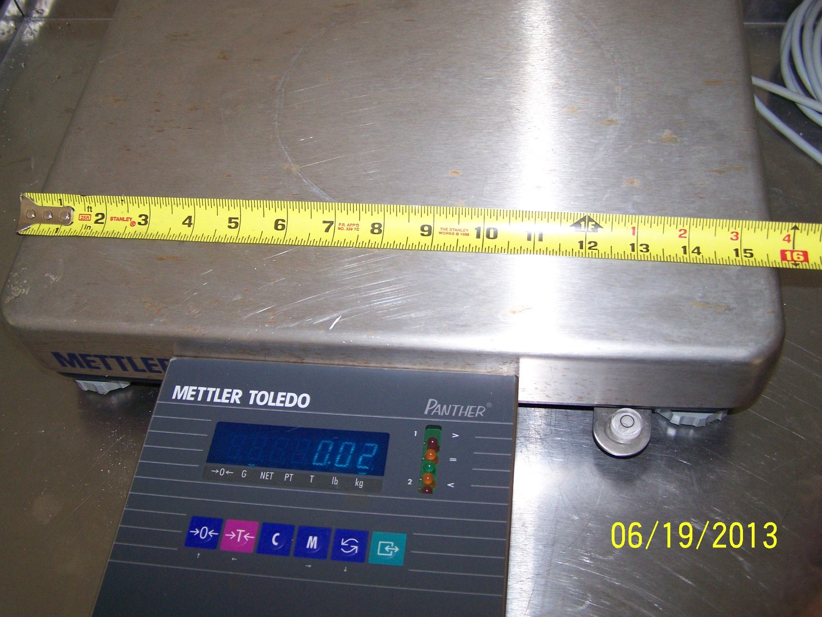 Mettler Toledo Panther Scale 30 KG Hazardous 12” by 16” GB SS Platform