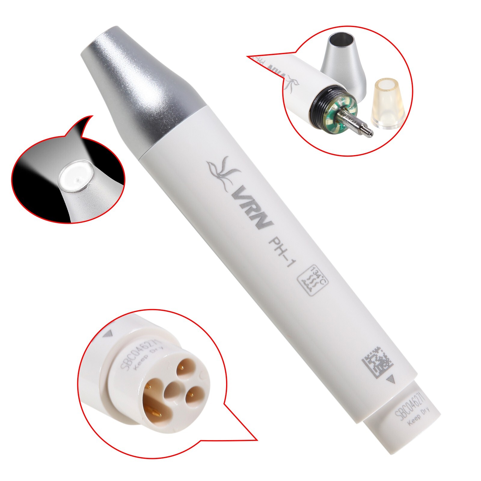 Dental LED Light Ultrasonic Piezo Scaler Handpiece PH-1 Fit for EMS Woodpecker