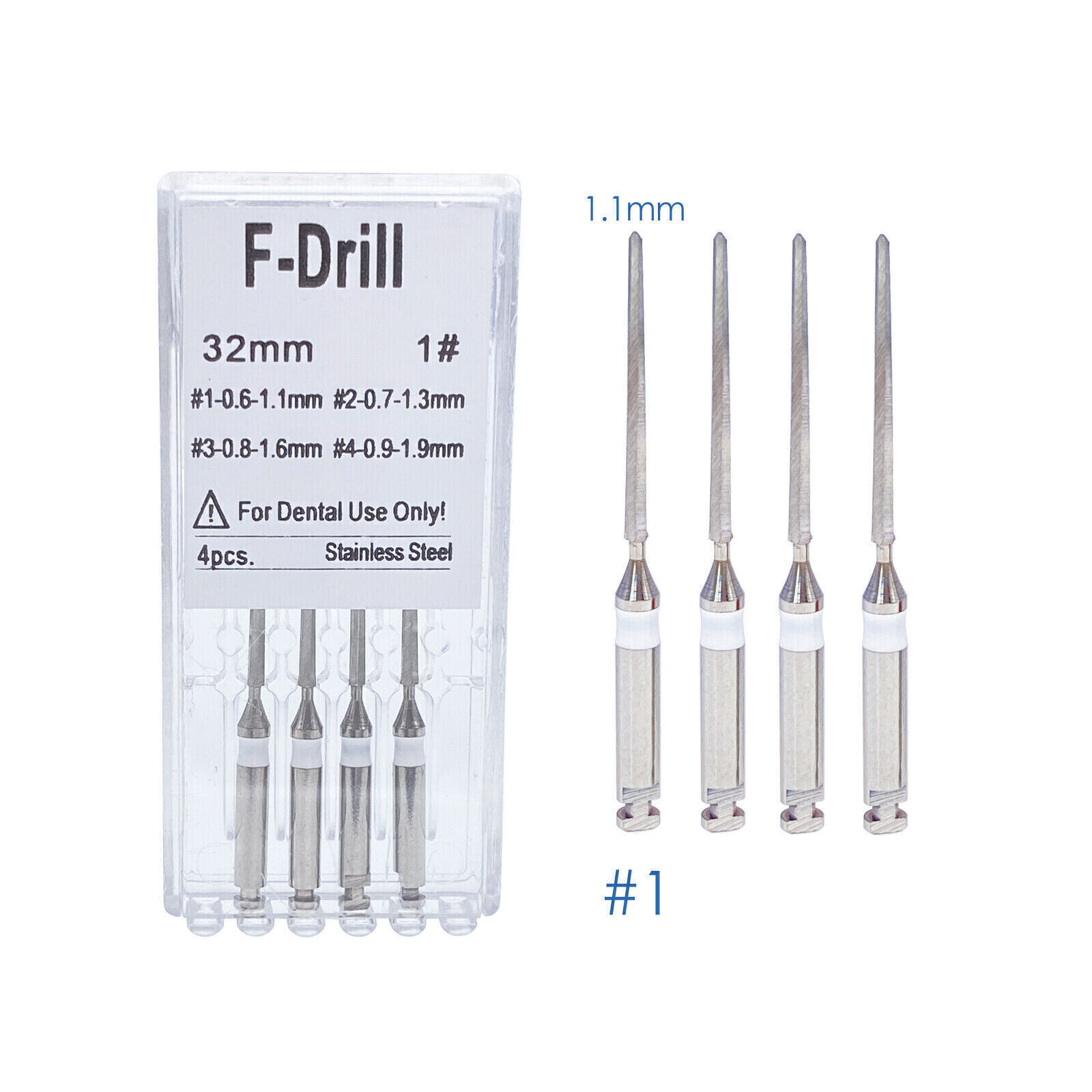 1/3/5/10 Box Dental Endodontic Stainless Steel Root Canal Fiber Post Drills