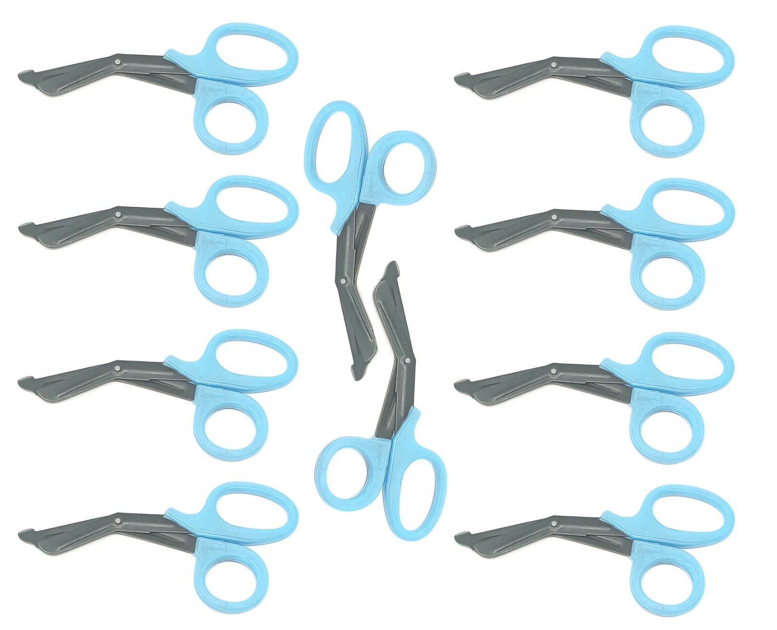 10 Sky-Blue Utility Scissors EMT/EMS Shears Bandage Paramedic Nurse Supply 7.25″
