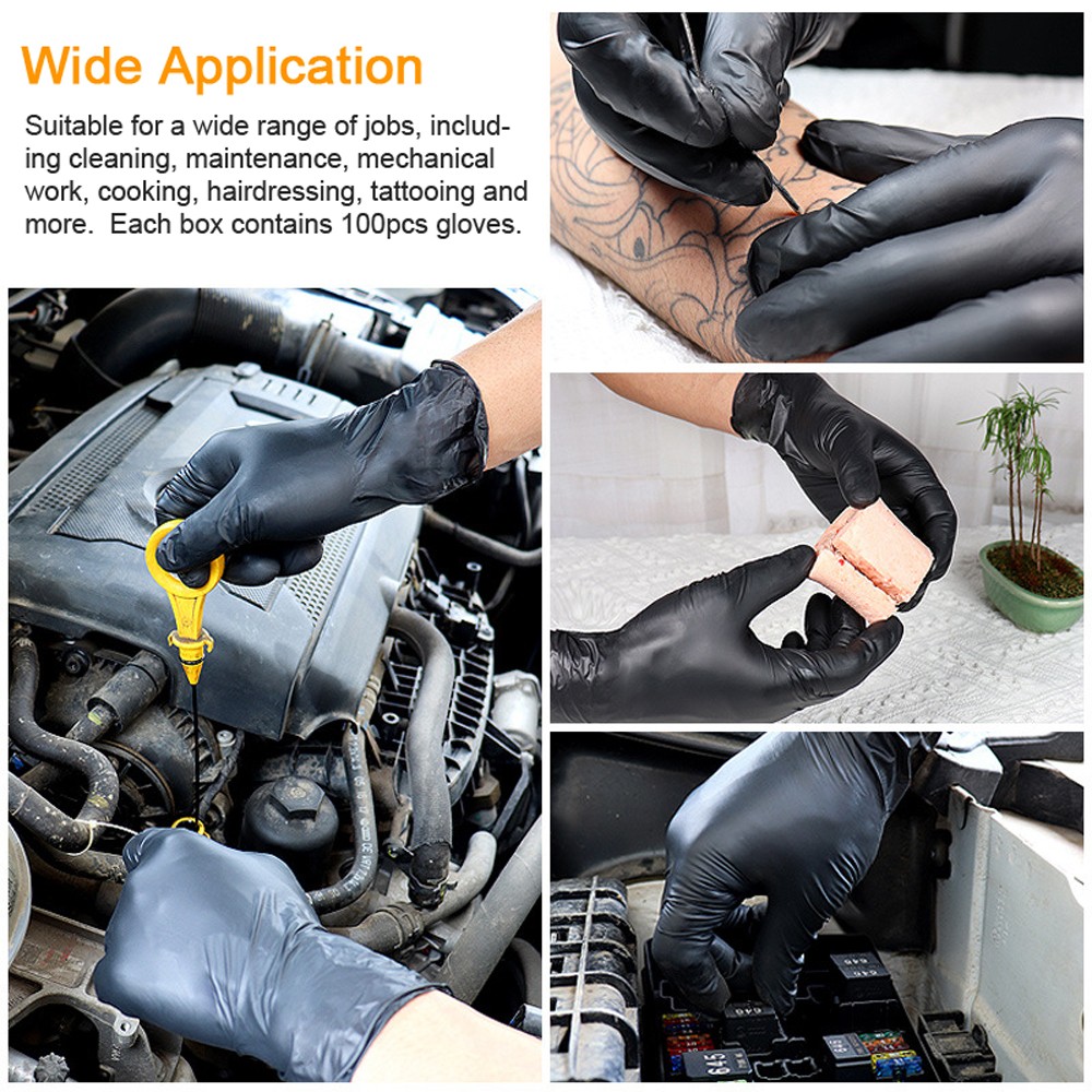 100pcs Disposable Nitrile Latex-Free Powder-Free Daily Protecting DBXW
