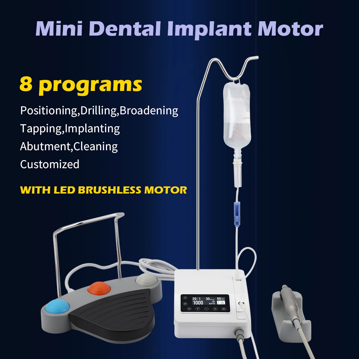 Dental Mini Implant Motor Surgical Brushless LED Electric Motor Surgery PLH‑VM3