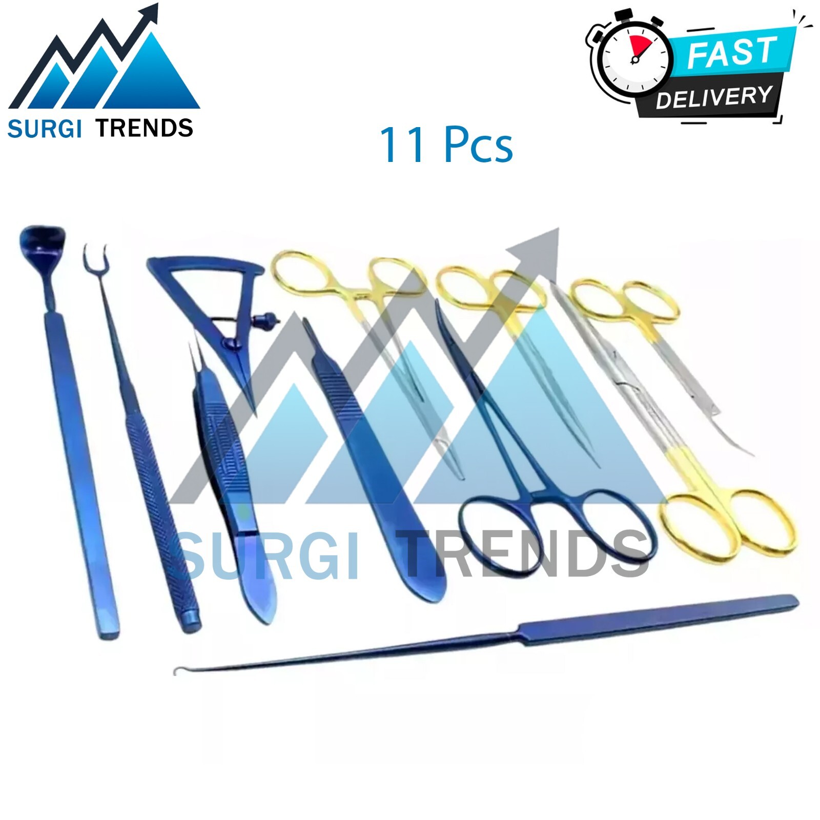 Blepharoplasty Set Plastic Surgery High Quality Instruments Set of 11 PCS