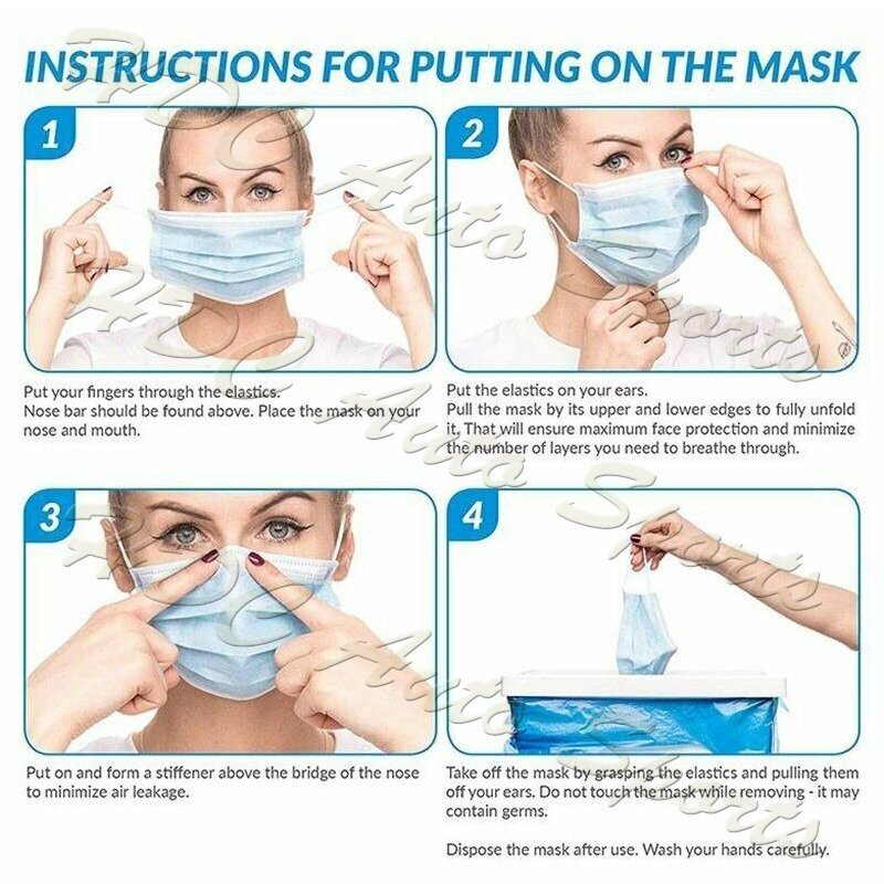 New Disposable 100 PCS Face Mask- Non Medical Mouth Nose Earloop Coverings PINK