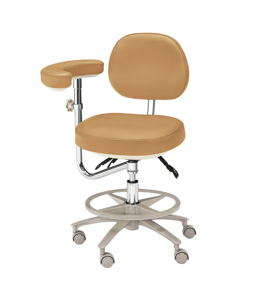Deluxe Microfiber/PU/Imported Leather Doctor&Assistant Office Dental Chair HS-8
