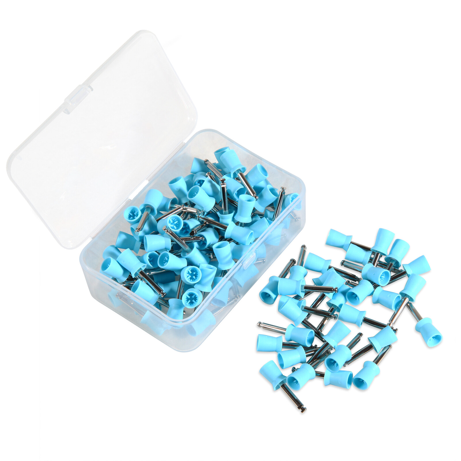100X Dental Prophy Polishing Cups Latch Brushes for Contra Angle Handpiece MT