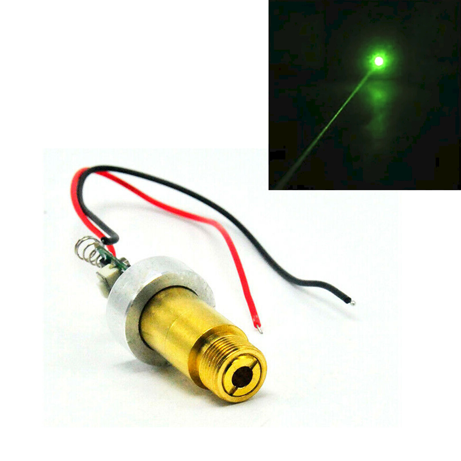1pc 532nm 200mw Green dot Laser Diode Module 3.7V-4.2V + Aluminum 12x35mm