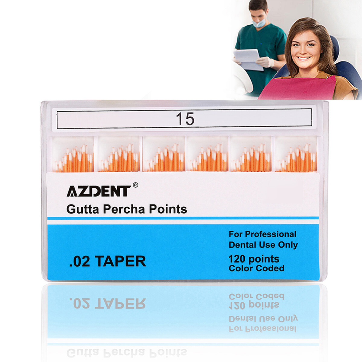 Dental Gutta Percha Points 0.02 /Absorbent Paper Points For Root Canal Treatment