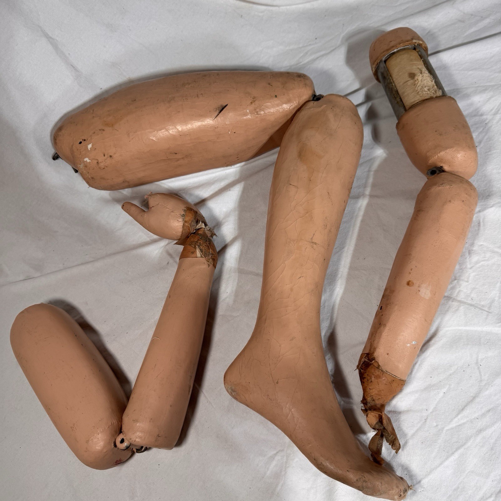 VTG Training Mannequin Parts Life Size Right Leg & Arms Missing Fingers Macabre