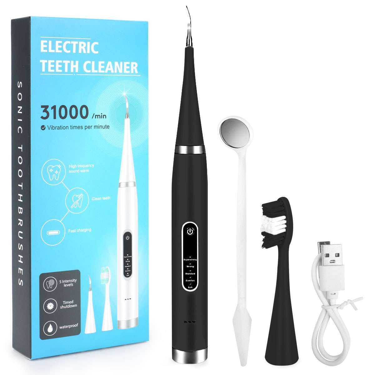 Ultrasonic Tooth Cleaner Electric Plaque Dental Calculus Remover Dental Cleaning