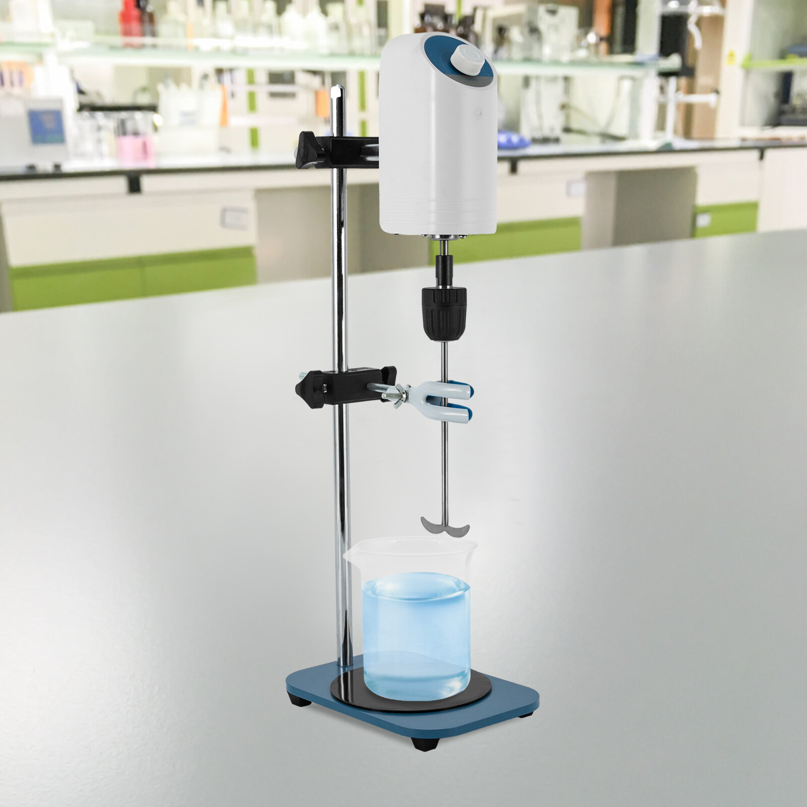 10L Digital Overhead Stirrer Mixer Lab Electric Stirrer w/Timing 100-2000RPM Adj