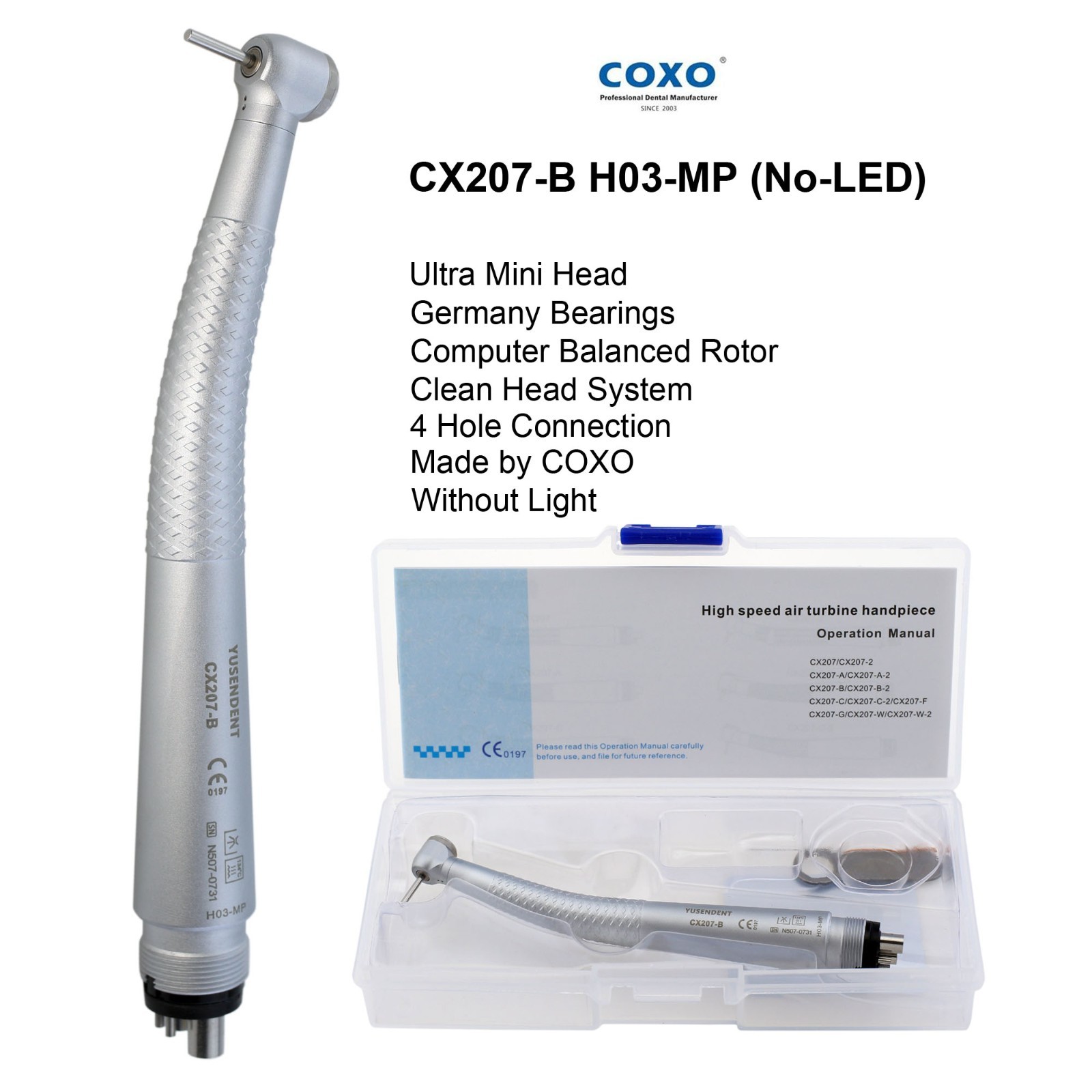 BEING Dental Small Mini Head High Speed Handpiece Fiber Optic For KaVo MULTIflex