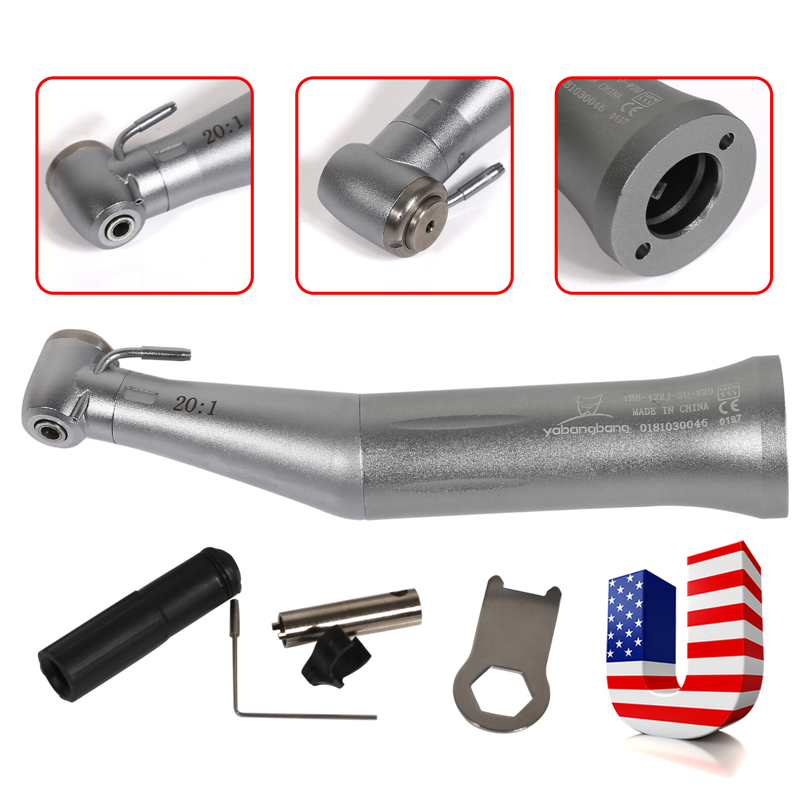 20:1 Reduction Push Button Handpiece Contra Angle for NSK Dental Implant NY