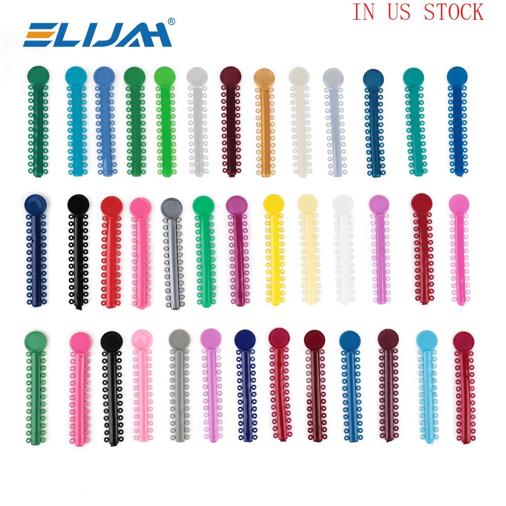 1040pcs Dental Orthodontic Ligature Ties Braces Elastic Rubber Bands Mixed Color