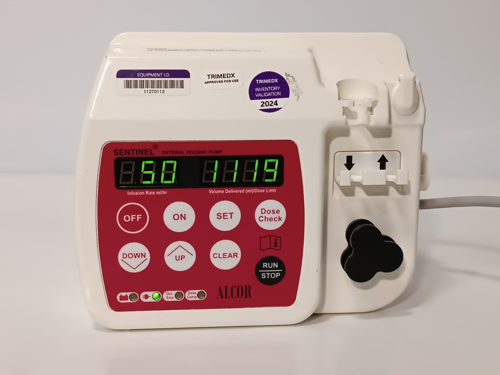 Alcor Scientific S-1000-SI Sentinel Enteral Feeding Pump, 115VAC, 60Hz