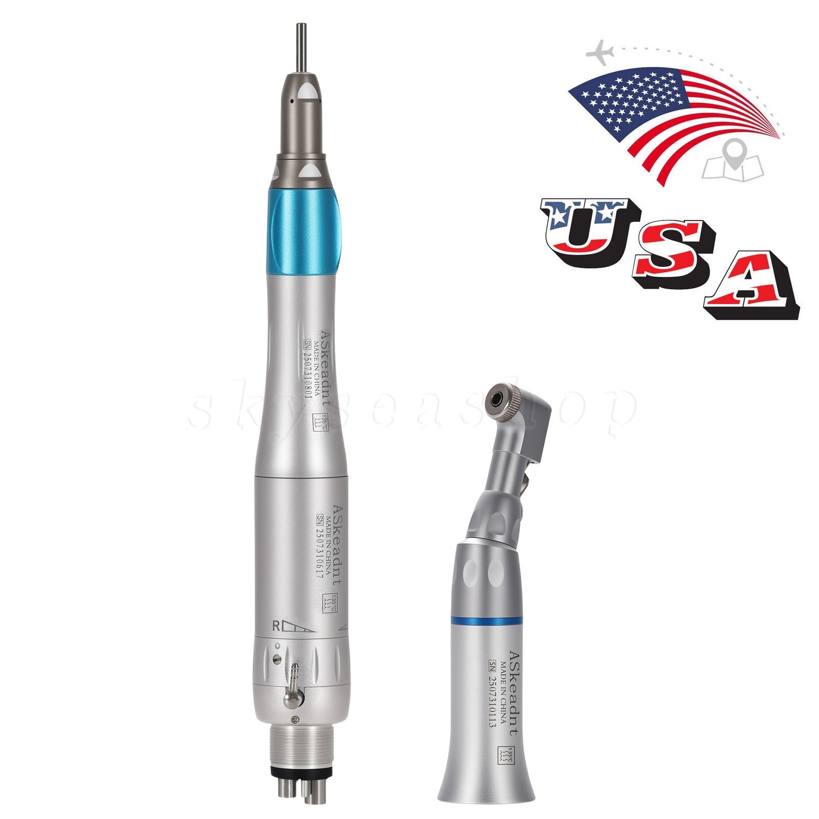 NSK Style Dental Slow Low Speed Handpiece Straight Contra Angle Air Motor 4/2H M