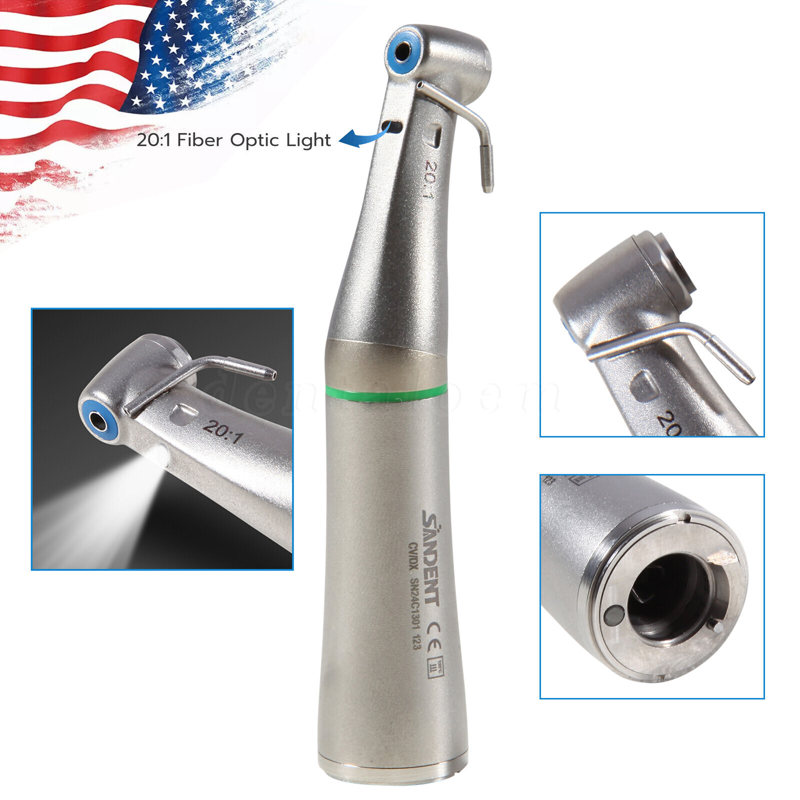 Dental Implant 20:1 Detachable LED Handpiece Light outer irrigation Torque 80Ncm