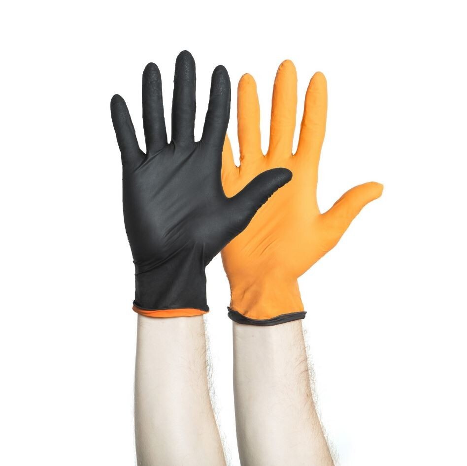 *1,500-Pieces* Halyard Black-Fire PF Nitrile Medical Exam Gloves X-Small 44755
