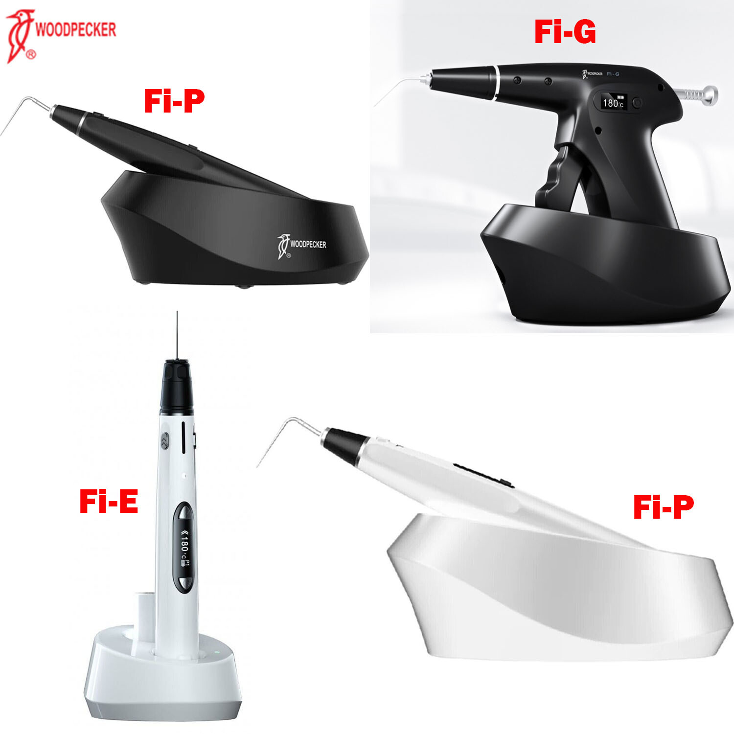 Woodpecker Fi-P Fi-G Fi-E Obturation System Heated Pen/Gun Gutta Percha Cordless