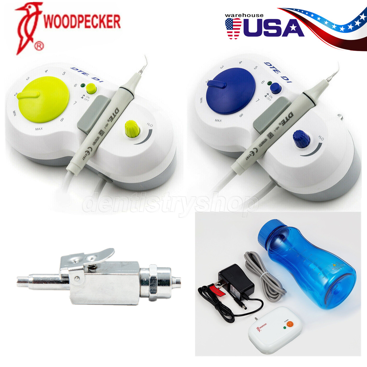 Original Woodpecker Dental DTE D1 Ultrasonic Scaler Handpiece Satelec 2Color