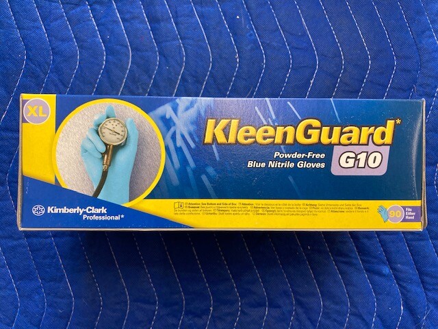 Kimberly-Clark KLEENGUARD G10 #57374 NITRILE GLOVES BLUE SIZE XL 90PCS/BOX(00)