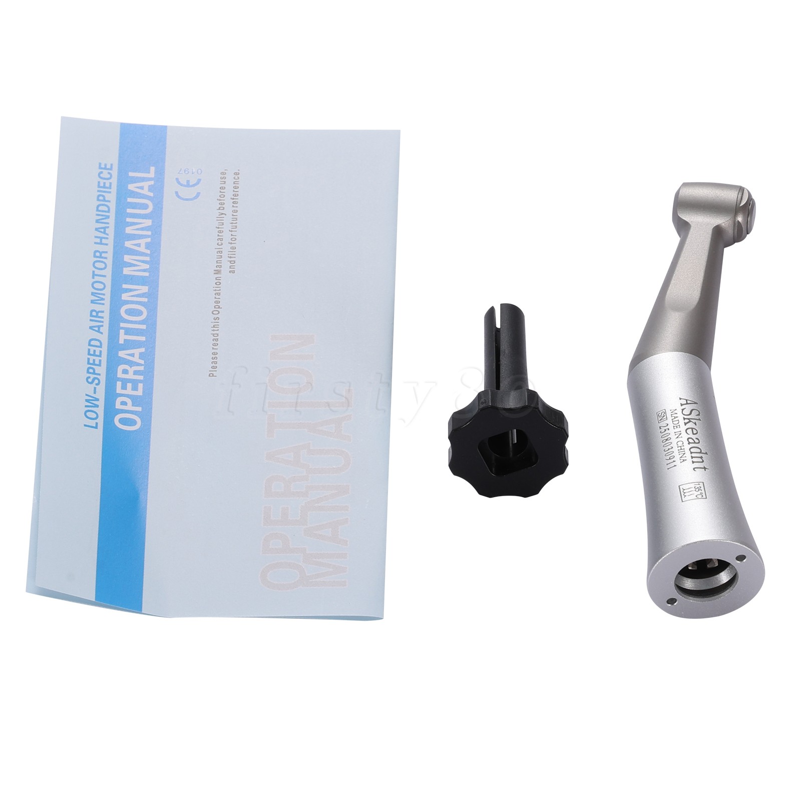 ASkeadnt Dental 1:1 Slow Low Speed Contra Angle Push Button Handpiece