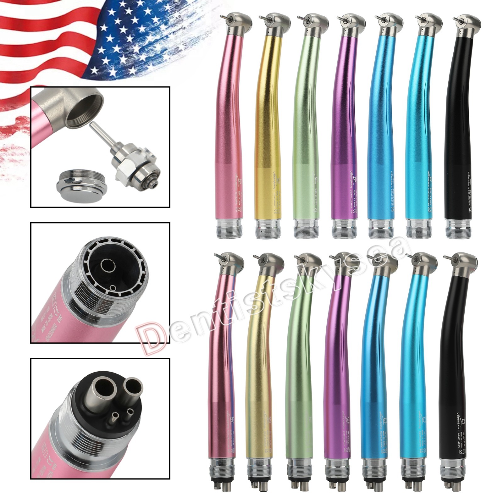 1-10Pcs NSK Style Dental High Speed Handpiece U3BM 4Hole/ Cartridge Turbine