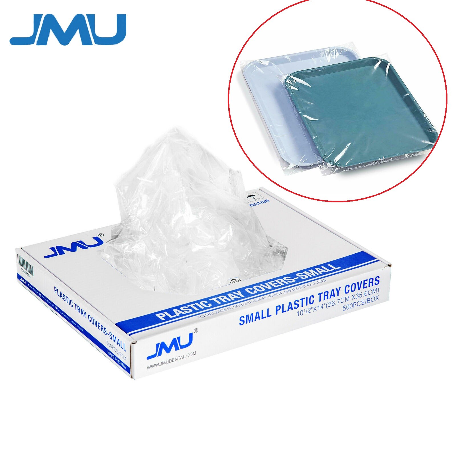 500/Box JMU Medical Dental B Tray Covers Sleeve Durable Poly Size Small 10.5×14″