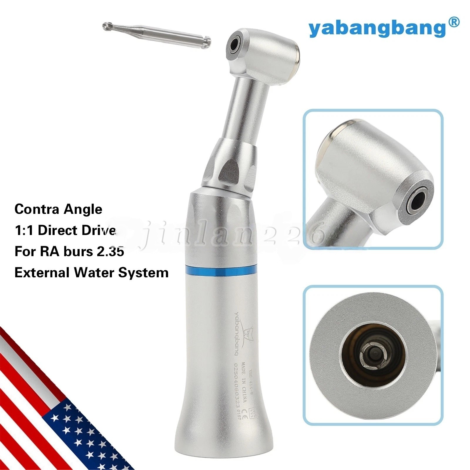 Low Slow Speed Contra Angle Handpiece Push Button E-type USA YAD Dental
