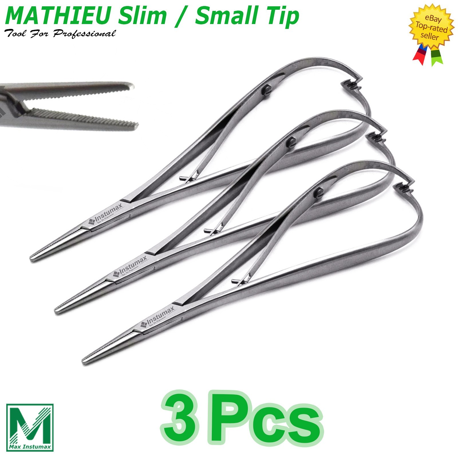 SET X 3 MATHIEU SMALL TIP/ SLIM / ORTHODONTIC PLIERS NEEDLE HOLDER INSTUMAX