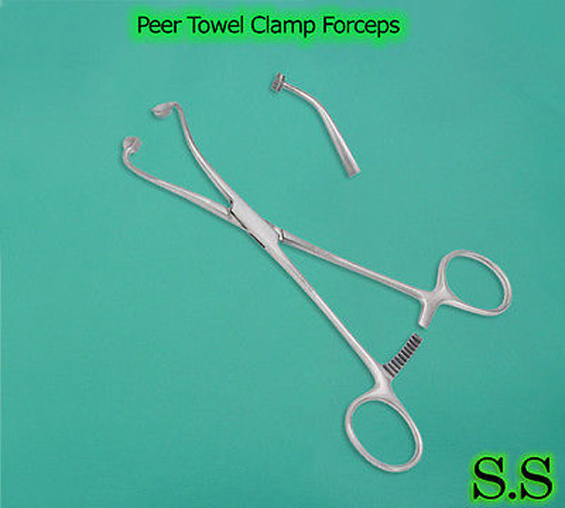 2PEER TOWEL CLAMP Forceps Surgical OB/GYNECOLOGY INSTRU