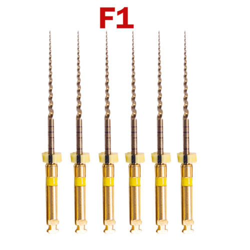 6pcs Dental Pro Gold Taper Rotary Files SX-F3 21/25/31MM NITI root canal Files
