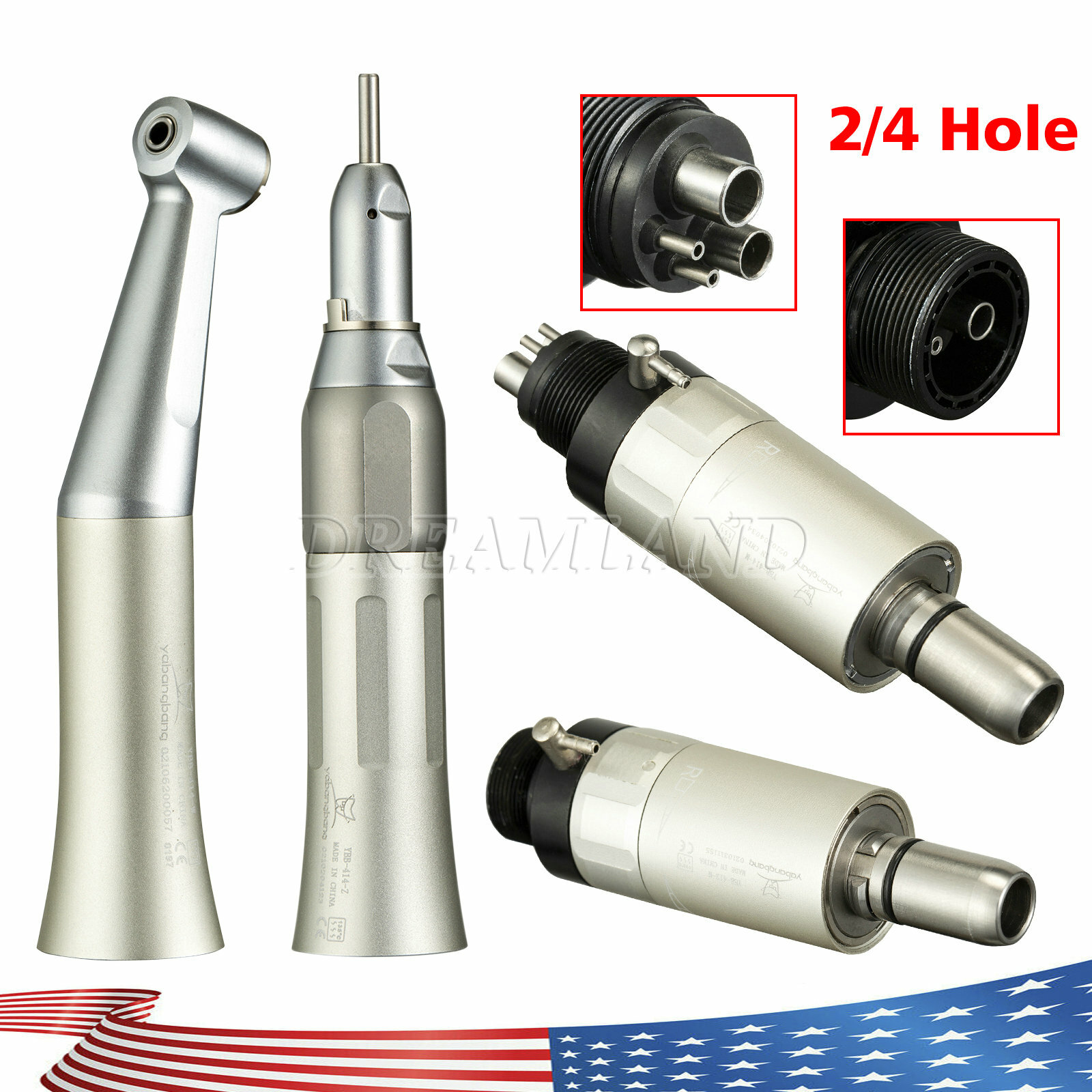 Dental Slow Low Speed Handpiece Contra Angle Straight Air Motor 2/4 H E-type st