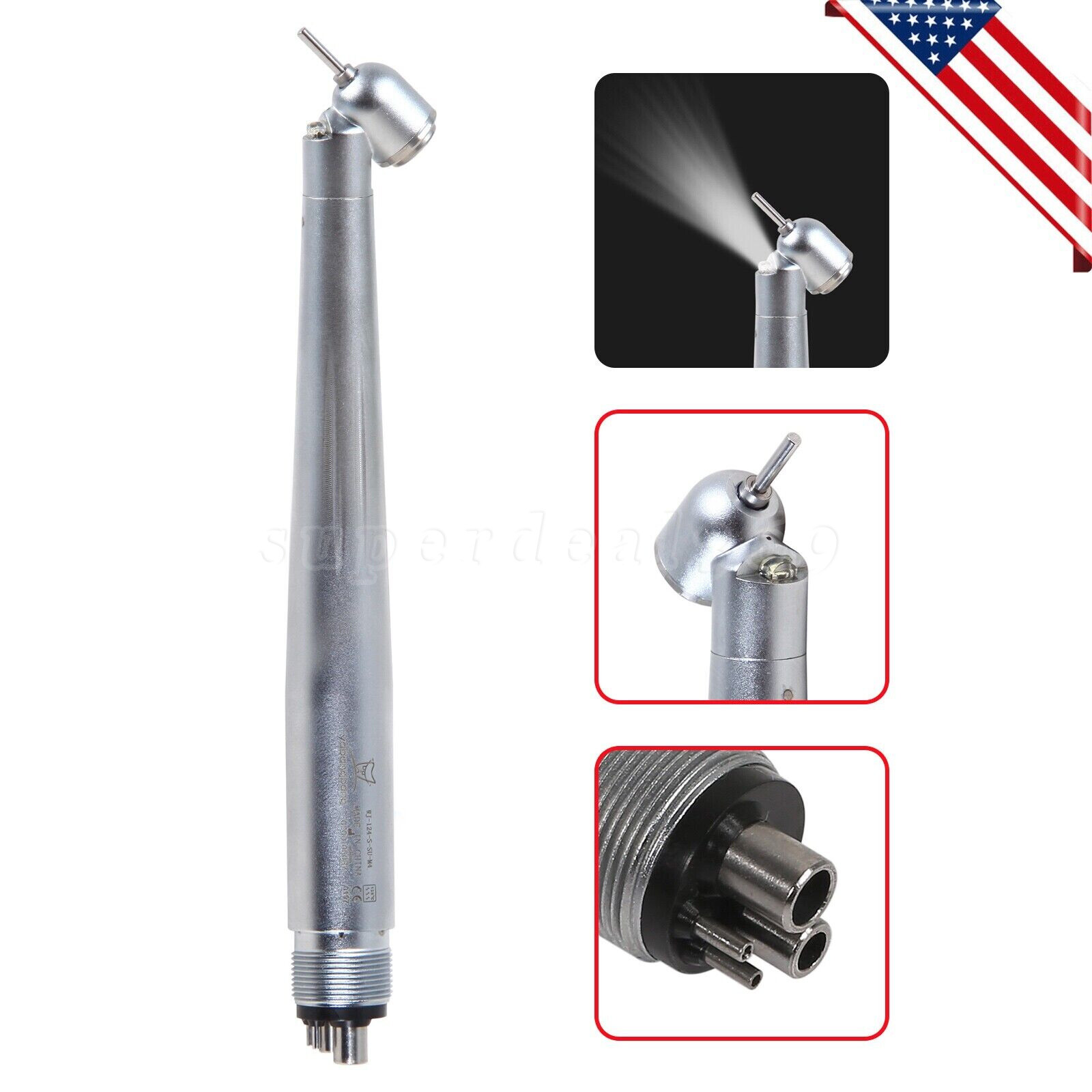 1-10 pcs Dental Turbine (LED) 45 Degree Surgical High Speed HandpieceFit NSK st