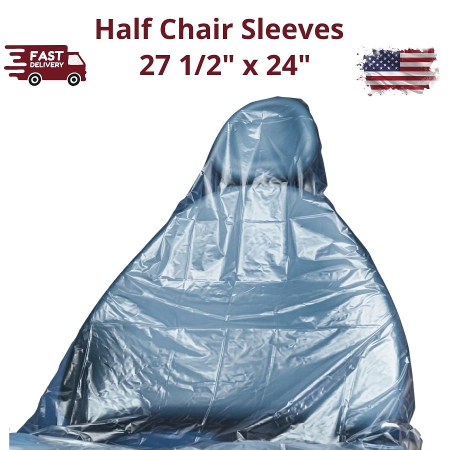 Dental Half Chair Sleeves 27.5″ x 24″ 225/Box Protective Barrier Clear Plastic