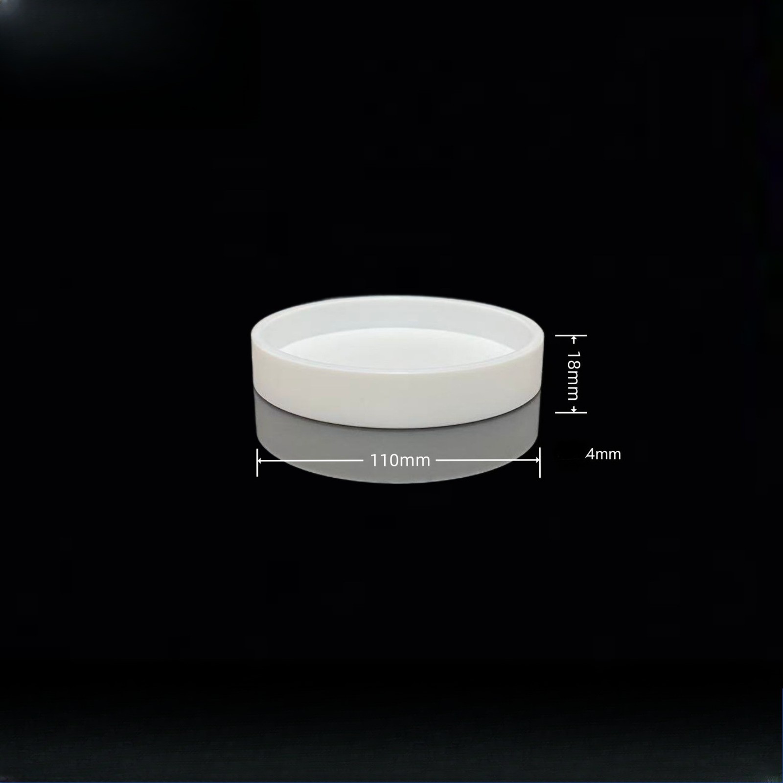 PTFE F4 Evaporation Dish, Round Flat Bottom Corrosion Resistant Lab Container