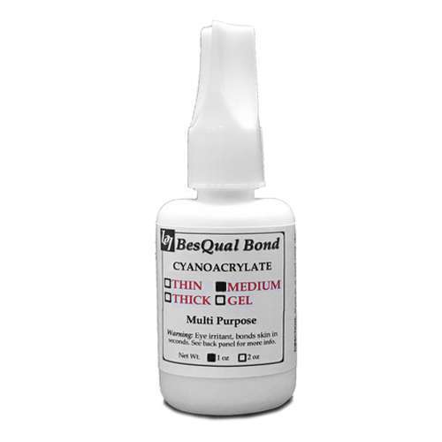 BesQual Adhesive (Cyanoacrylates) – Medium for dowel pins, 1 oz. Bottle