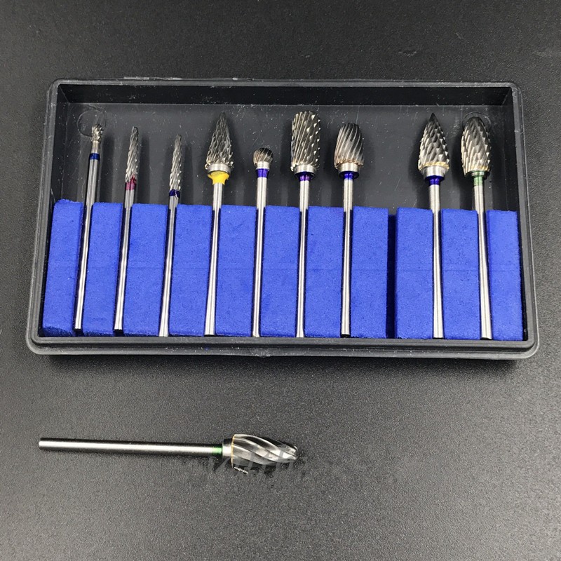 3Set Dental Polisher Alloy Acrylic Tungsten Carbide Steel Cutter Burs 2.35mm Kit