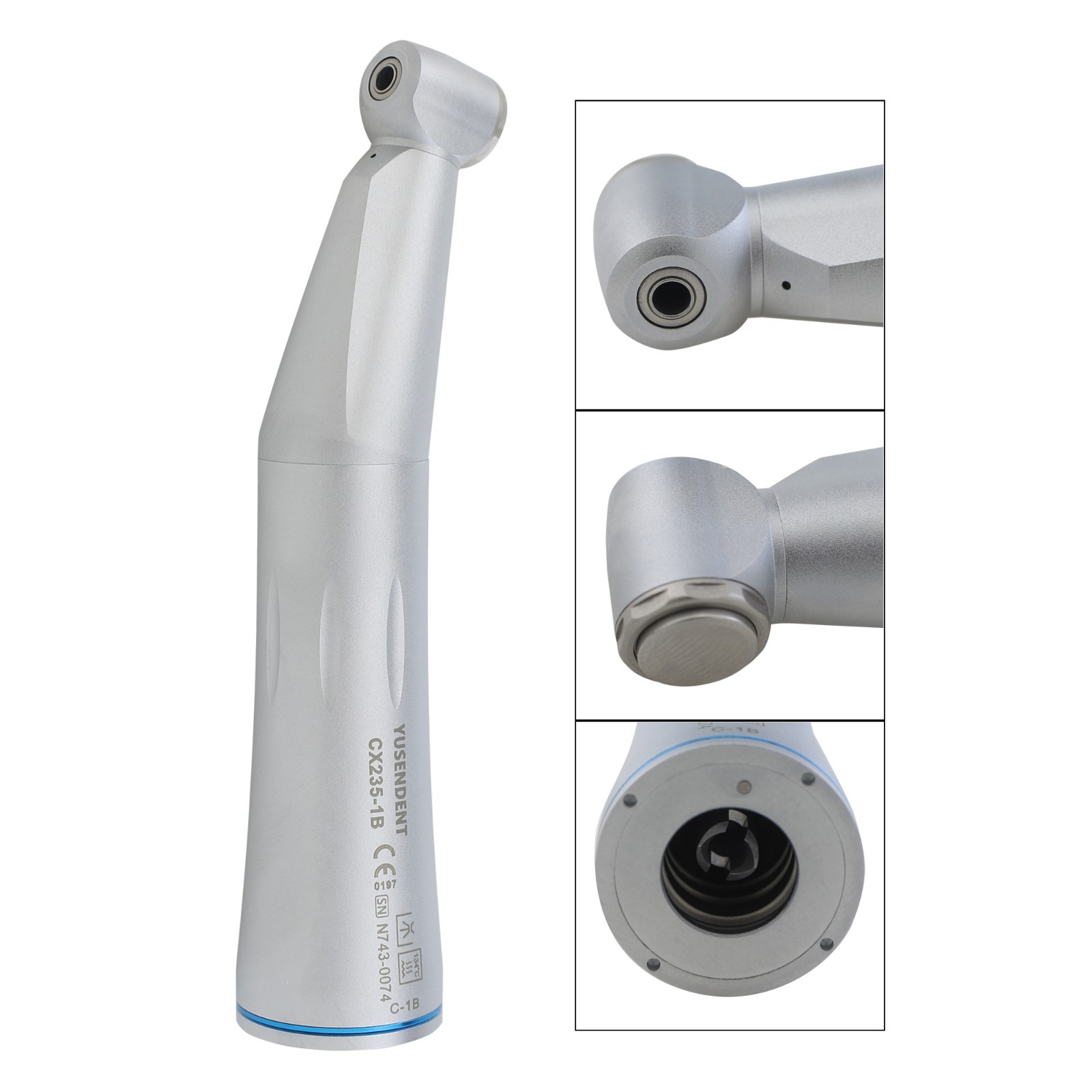 COXO Dental 1:1 Contra Angle Low Speed Handpiece Inner Water CX235-1B Latch RA