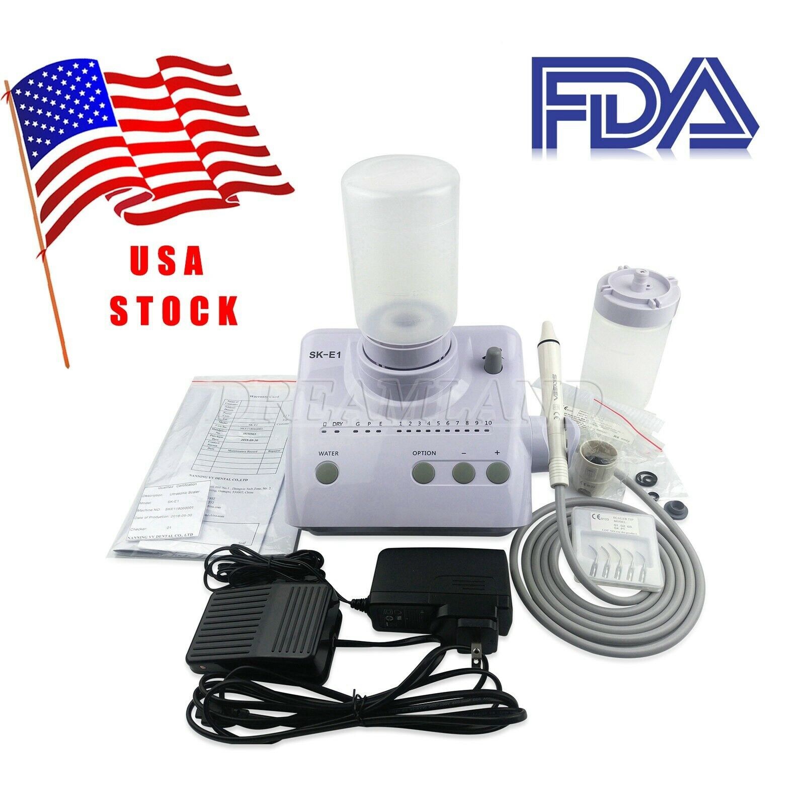 Dental Portable Ultrasonic Piezo Scaler W/ auto water supply fit EMS CE&NEW