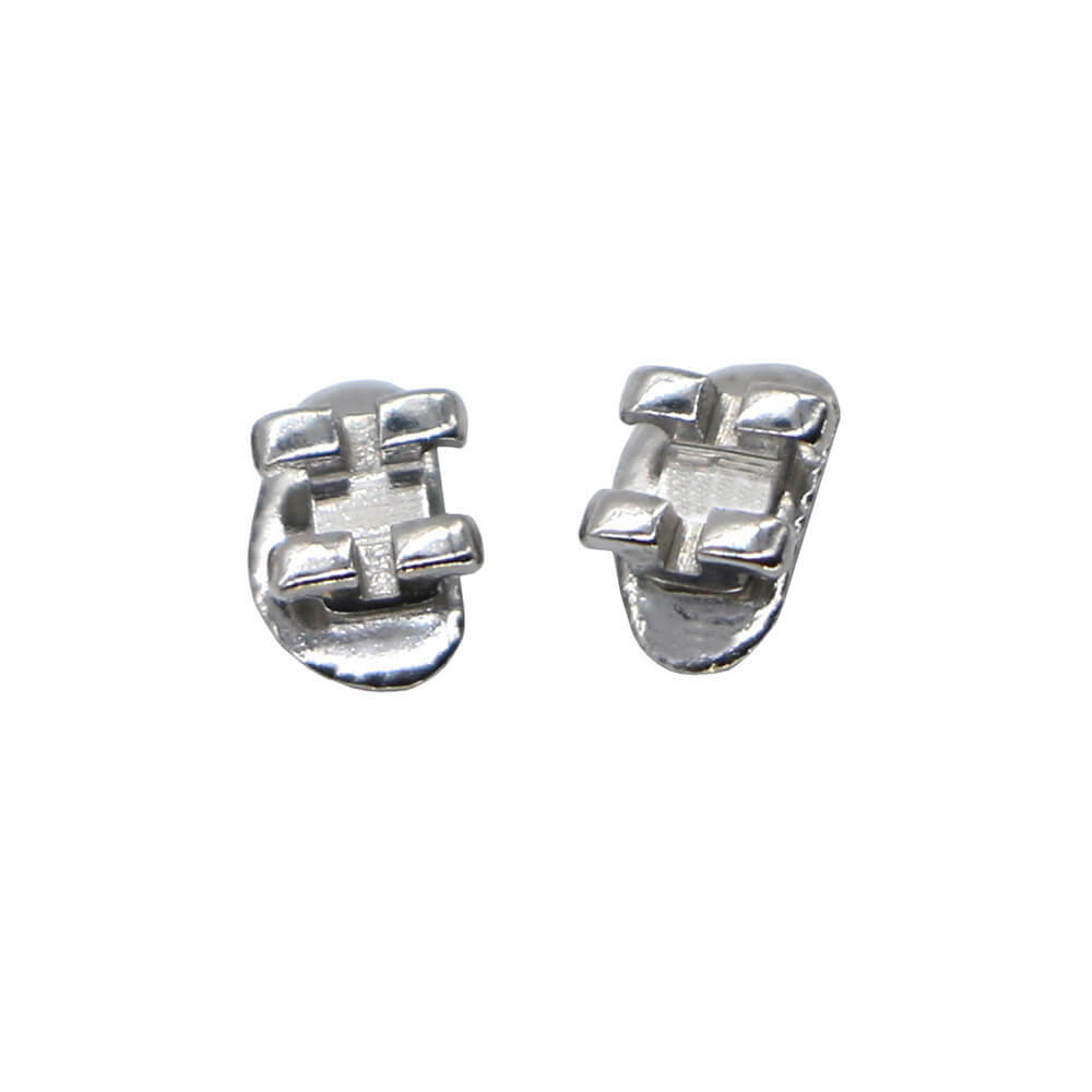 10 Packs Edgewise Bondable Bracket 0.022″ Slot No-Hook, 4pc/Pack for 2nd Molar