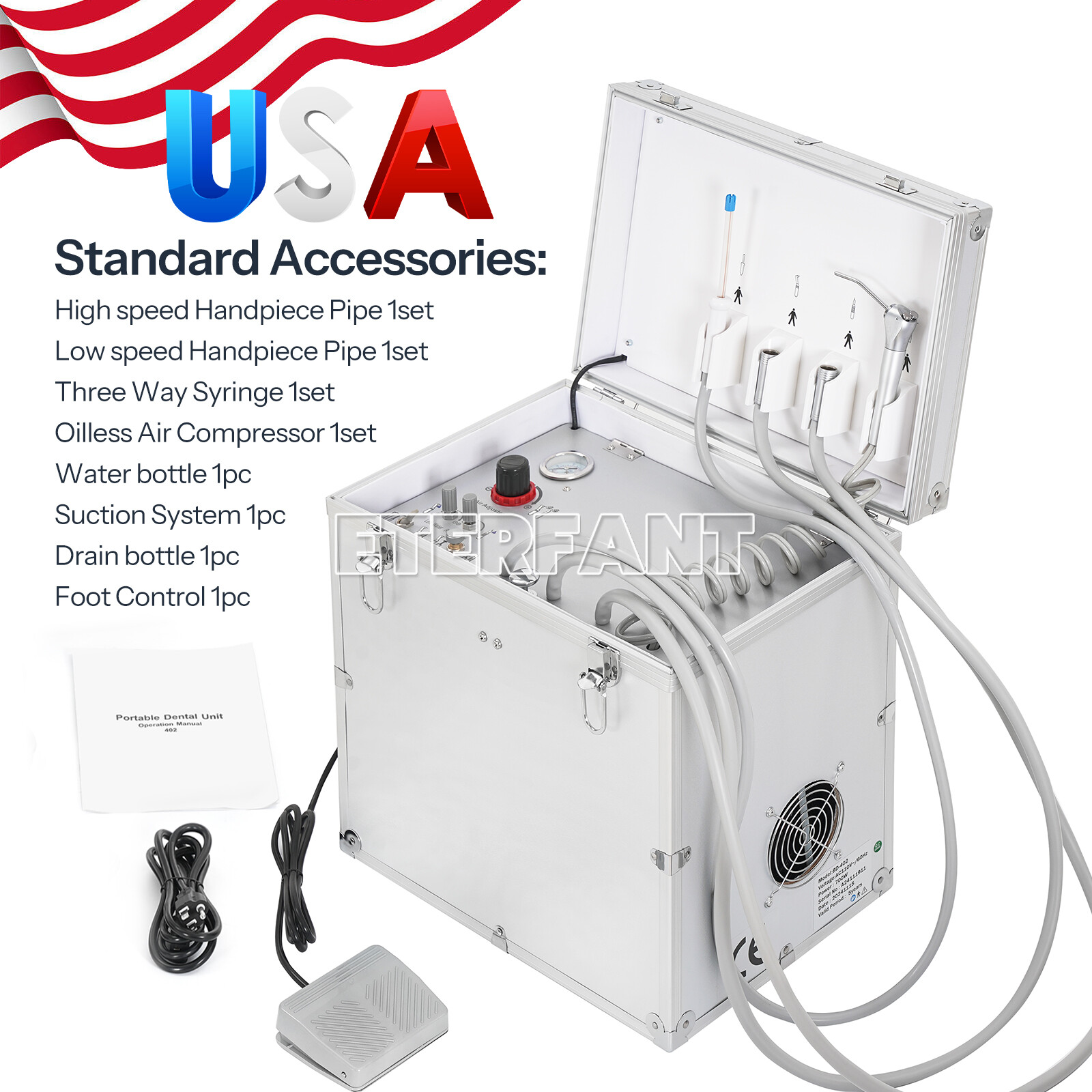 Dental Delivery Unit Air Compressor Suction System 4H/Portable Turbine Unit 4H