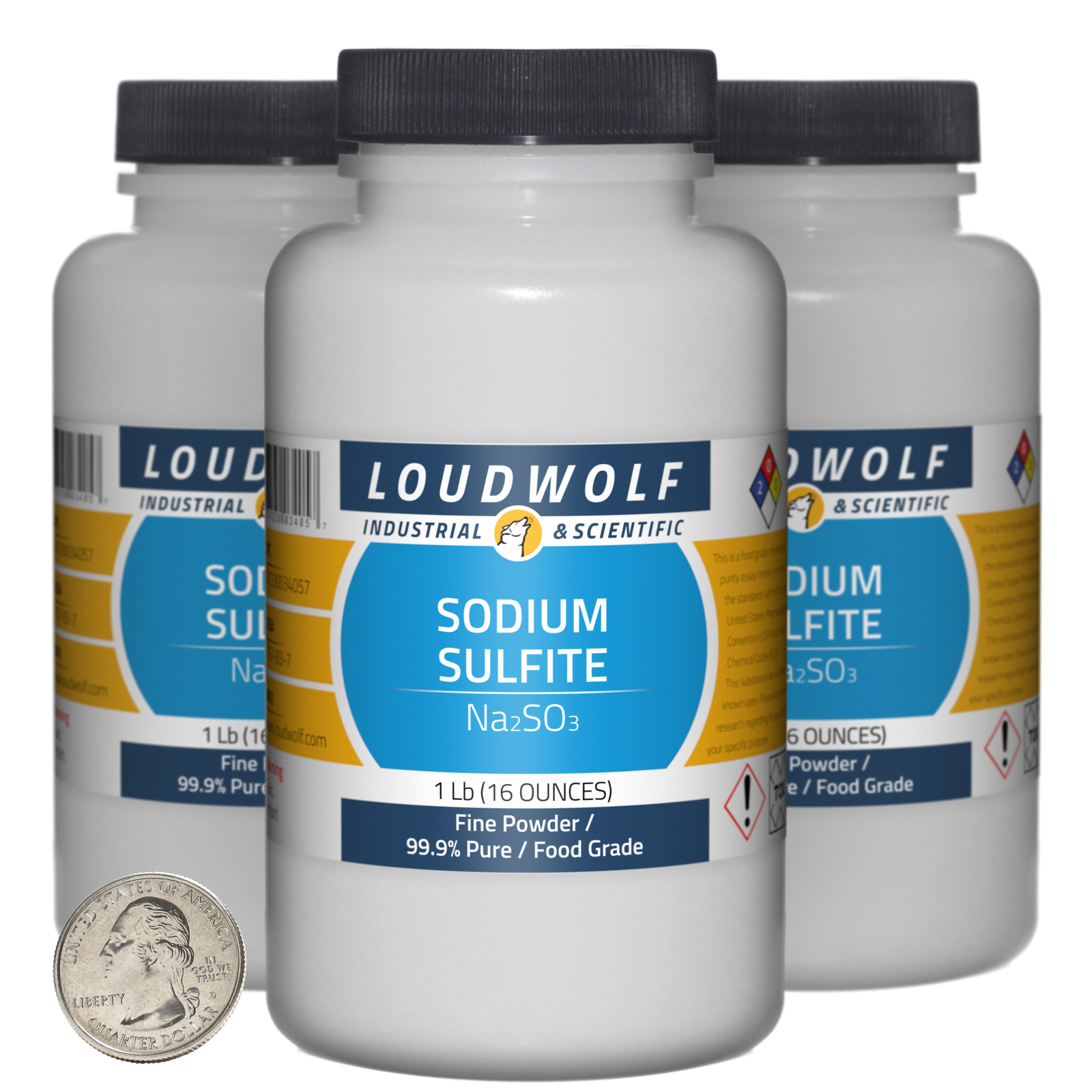 Sodium Sulfite / 3 Pounds / 3 Bottles / 99.9% Pure Food Grade / Fine Powder