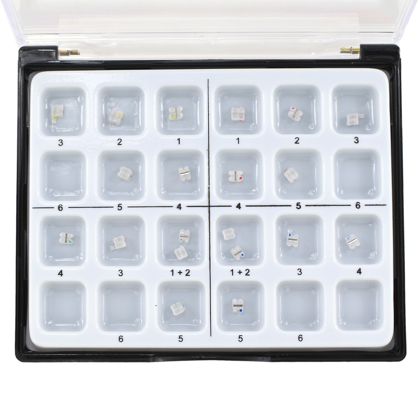 3M Clarity Type Orthodontic Ceramic Bracket Metal Slot Aesthetic Braces Roth 022