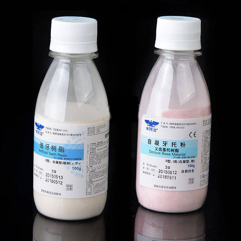 Self-Curing Acrylic Kit 2-Piece- Dental Denture Base Resin & Teeth Material