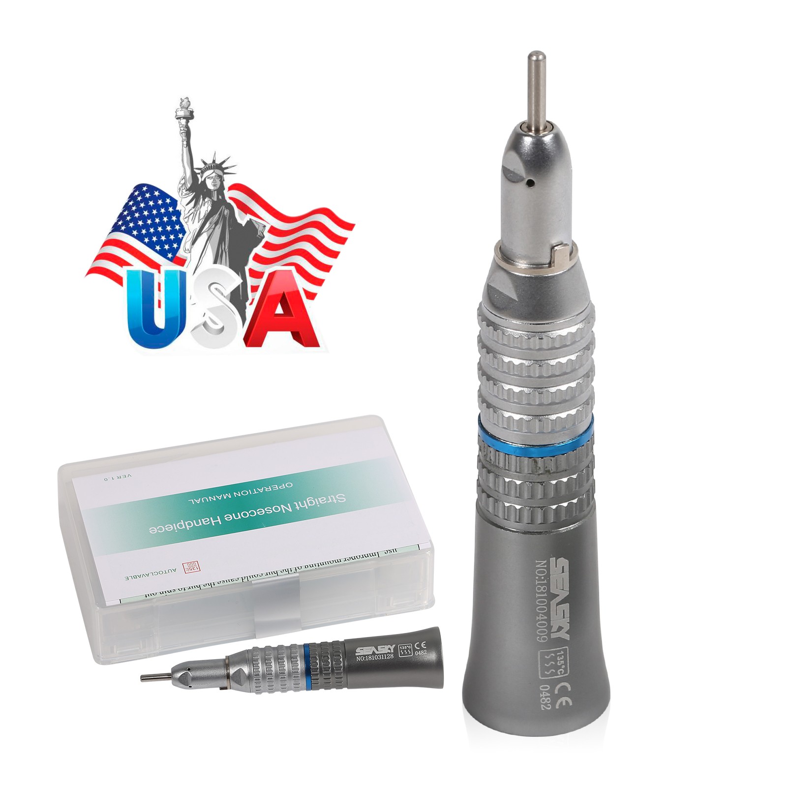NSK Style Dental Low Slow Speed Handpiece Straight Contra Angle Air Motor 2/4H