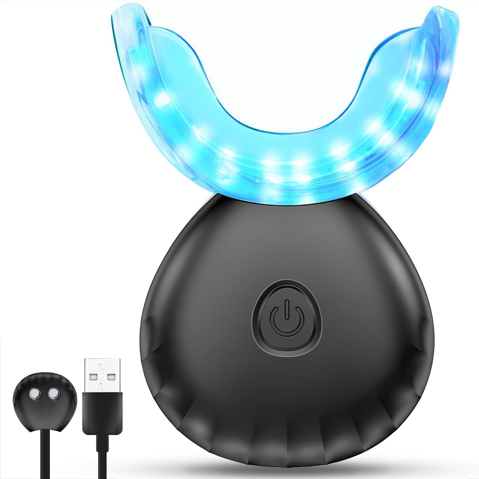 Teeth Whitening Light,10X More Powerful Blue Led 1 Count (Pack of 1), Black