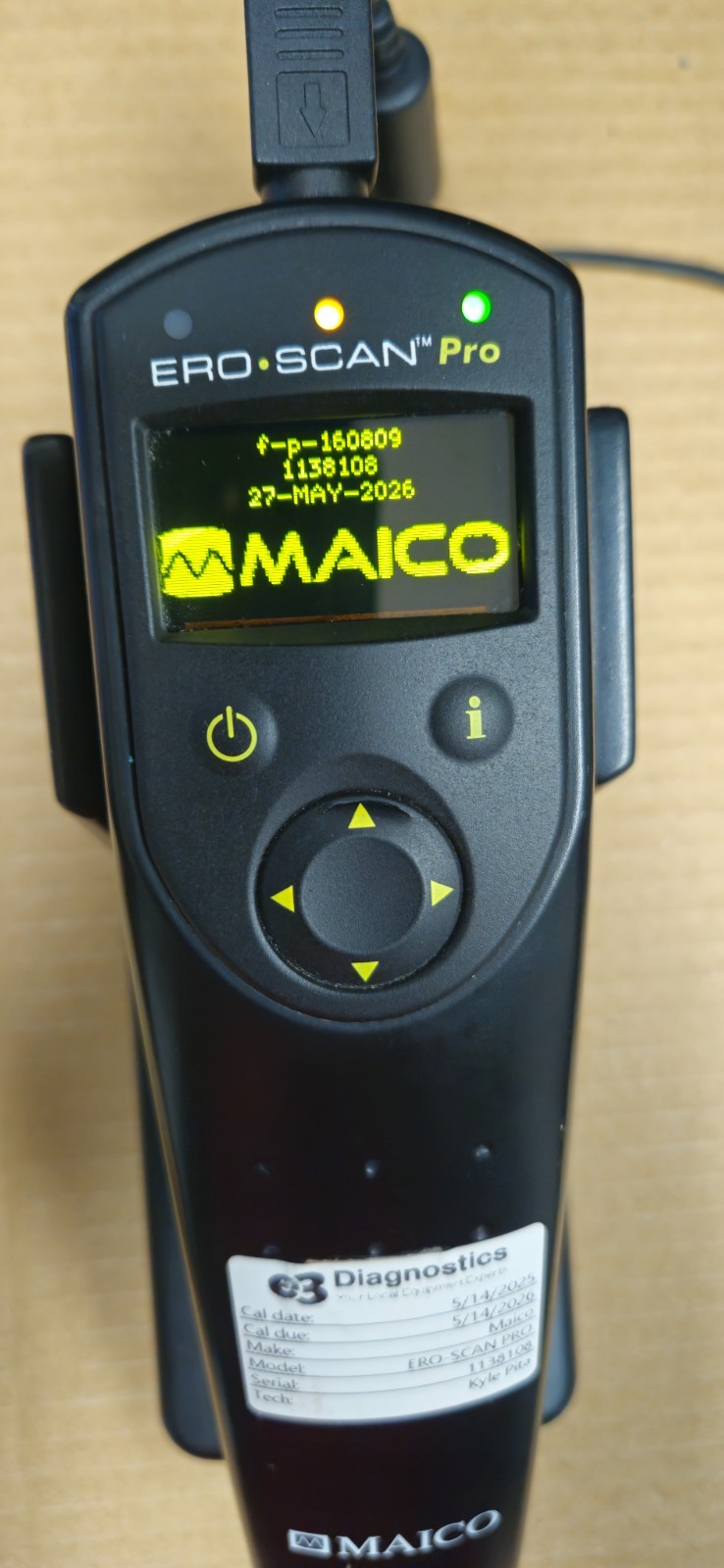 MAICO ERO·SCAN Pro OAE Audiometer Test System Screening w/ Cradle 589-2