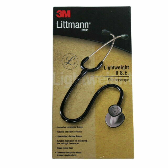 3M Littmann Lightweight II SE Stethoscope 28”/ 71Cm 2450 Black NEW